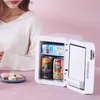 冷蔵庫冷凍庫4Lミニ冷凍飲料キャンプ化粧品ポータブルスモールミラー冷媒110V/220V Q240326