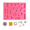 Baking Moulds Cookie Candy Button Silicone Mold Fondant DIY Cake Resin Ornaments