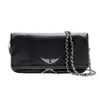 Zadig Bag Wings Hot Diamond Womens Bag Chain Single Shoulder Crossbody Bag Handhållen Bag Letter Kuvertläder