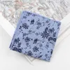 Chusteczka 27 cm Nowy wydrukowany duży uchwyt bawełniany męski hanji Bankiet Pocket Square Flower Prezent Akcesoria Y240326