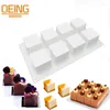 Bakformar stor kub silikon kakform för chokladmousse ostdessert glass gelé pudding bröd bakvarig pannor dekorera verktyg