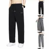 Sport Losse Man Casual Broek Rechte Taille Trekkoord Herfst Warm Fi Hip Hop Streetwear Elastische Mannen Joggers Broek 2024 M4jq #