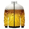 Celebrati Beer 3D imprimé homme femme vêtements d'extérieur pull pilote de vol épais bombardier veste streetwear fermeture éclair manteau veste de baseball V90k #