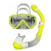 2023 Professionell snorkeldykningsmask och snorklar Goggles Glasögon Simning Tube Set Child Unisex 240321