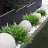 Fiori decorativi Piante da esterno che non richiedono manutenzione Rami di felci artificiali realistici per decorazioni da giardino per interni Set di 10 resistenti ai raggi UV