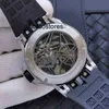 Orologi da uomo Orologio da tavolo rotondo Moda Doppio tourbillon cavo Excalibur Vari stili Vetro zaffiro luminoso Alta qualità