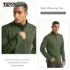 TACVASEN Frühling Herbst Thermische Sport Pullover Herren 14 Zipper Tops Atmungsaktive Gym Lauf T Shirt Pullover Männlich Activewear 240321