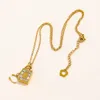 Women Necklaces Luxury Pendant Necklaces Designer Brand Letter Chain 18K Gold Plated Necklace for Wedding Jewelry Accessories