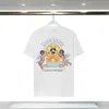 Herr designer t shirt casual t-shirts casablanca sommar ny casablanca tropisk frukt tryck lös kortärmad t-shirt 7ndy