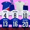 USWNT USASサッカージャージーフットボールシャツ2024 4スターメンキッズキットUSMNT 24-25 MAILLOT DE FOOT MEN CONCACAF GOLD CUP 2024 WOMEN'S WORLD MCKENNIE SMITH MORGAN