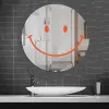 Mirrors Acrylic Large Happy Smile Mirror Flower Colorful Mirror Living Room Home Decorative Wall Funky Smiling Face Mirror Gift