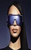 Sunglasses Fashion Big Frame Oversized Women Kim Large Flat Top Sun Glasses Trendy Gradient Shades Zonnebril Dames2547007