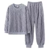 Winterpakken voor herenpaar Flanel Pyjama Set mannelijke pamas dikke koraal fleece lg mouw pijamas dames casual slaapkleding m-3xl y7jk#