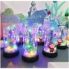 Christmas Decorations Lighted Up Artificial Mini Tree Led String Pine Sisal Trees With Wooden Base In Clear Case Home Xmas Holiday P Dhcus