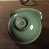 Teaware set Longquan Celadon Tea Cup Ceramic Ge Kiln Ice Crack Master Single Small Bowl