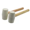 Martelo multiuso de borracha, martelo confortável, cabo de madeira sólida, ideal para instalação de azulejos e massagem nas costas