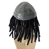 Мужские детские парики 8 дюймов бирманские человеческие волосы Remy Замена черного цвета дреды Парик 8X10 Fl Skin Unit для мужчин Прямая доставка Dh0Mn
