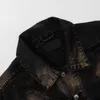 Designer The higher version is different from the market version of the trendy Paris B family's distressed fashion denim jacket for both men and women F7WG