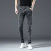 Homens na moda Jeans Skinny Retro Wed Floco de Neve Slim Fit Tipo Clássico Simples Casual Fi Street Skateboarding Calças Jeans I8WF #