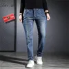 Freies Schiff 2021 Herbst und Winter Herren New Busin Casual Straight-Bein Jeans Mid-Taille Slim Stretch Jugendhose H4ER #