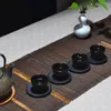 Tasses soucoupes tasse à thé en fer Mini et soucoupe verres Style rétro moulé pour boire du thé