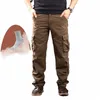 Multi Pockets Mens Cargo Pants Wojskowy Cott Cott Khaki Straight Casualne spodnie dla mężczyzn Pantal Militaire Homme t3pm#