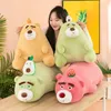 Oreiller Panda Fruit mignon, chiot ours en peluche, poupée cadeau d'anniversaire pour fille, poupée pour enfants, vente en gros