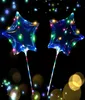 Ballons lumineux LED entiers en forme d'étoile, ballons Bobo transparents en forme de cœur avec guirlande lumineuse LED pour décoration de fête d'anniversaire et de mariage9134880