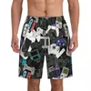 Retro Video Game Ctrollers Boardshorts Quick Dry Board Shorts Computer Gamer Gaming Lover Swim Trunks Printed Bathing Suits J659#