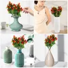 Decorative Flowers 5 Pcs Simulated Strawberry Artificial Stems Vase Filling Decors Branches Home Bouquet Bouquets Ornaments Plastic