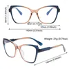 Sunglasses Color-Blocked Blue Light Blocking Glasses All-Match Filter UV Cat Eye Readers Plain For Women & Men