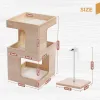 Scratchers Small Cat Tree pour la tour de chat intérieure 3 niveaux spacieux haut de gamme de meubles à grattements à gratter avec des coussins doux amovibles Gift