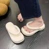 Slippers Vrije tijd Vrouw Slides Slippers Badkamer Vierkant Mid Hakken Dames Schoenen Strand Zomer Plus Size Zapatillas Mujer