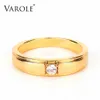 Bandringe VAROLE Punk-Kurvenring geeignet für Frauen mit einem großen minimalistischen CZ-Goldring, modischer Schmuck, Anillos, kein Aufdruck, gutes Geschenk J240326