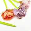 Silicone Gel Pens Simulation Peony Flower Plastic Soft Pen Quick-Drying Ball Kawaii School Supplies Stationery