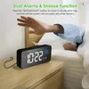 Orologi Accessori Sveglia Batteria digitale alimentata dalla rete con display della temperatura Snooze Doppi allarmi per la camera da letto