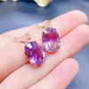 Studörhängen Natural Ametrine för kvinnor Silver 925 smycken Luxury Gem Stones 18k Guldpläterade gratis leveranser