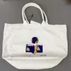 ロッテジャパン韓国マーキャンバスバッグレジャーショッピングバッグトートバッグトートバッグカラフルな刺繍ラベル