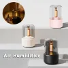 Diffuseur d'arôme de lumière de bougie de brûleurs, humidificateur d'air électrique USB portable de 120 ml, diffuseurs de chambre à coucher de salon d'aromathérapie de flamme 3D