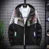 2022 Spring Autumn Men fi Jacket Hooded Camoue Reflective Trendy Streetwear Mens Bomber Jacket Coat dragkedja Storlek 6xl R42X#