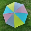 Parapluie arc-en-ciel givré pour enfants filles, haute apparence, parapluie automatique à longue poignée pour étudiants, édition mignonne