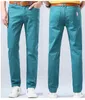 vxo Young Мужские эластичные прямые джинсы Мужские цветные джинсы Мужские облегающие джинсовые брюки Мужские классические брюки L9CY #