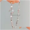 Charm Bracelets Designer Fashion Korean Bracelet Simple Pendant Ins Moonstone Crystal Bead Moon Jewelry Gifts Drop Delivery Dhncy