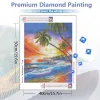 Stitch Huacan Full Square Diamond Painting Sunset Waterfall 5d DIY Diamond Brodery Mosaic Landscape Art Kits Home Decoration