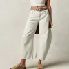 Womens Jeans Fashion Women Baggy Mid Waist Wide Leg Loose Boyfriend Denim Pants Straight Cropped Barrel Cargo Overalls Drop Delivery A Otdvv