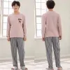 Sleepwear Casual Sleeploungge Soft Mens Pyjamas Autumn Comfort Carto Breath Set Homewear Pyjamas Letter Spring Pyjamas randig Y4RP#