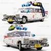 Block i lagerkompatibla 10274 Ghostbusters Ecto-1 byggstenar Bilmodell tegel för barn vuxna leksaker födelsedag julklappar t240325