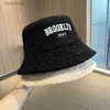 Wide Brim Hats Bucket Hats Womens Warm Lambswood Bucket Hat C24326