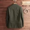 Vintage Blazer Männer Reine Baumwolle Multi-tasche Cargo Mantel Taktische Dünne Motorrad Jacken Amerikanische Jagd Casual Lose Blazer 240313