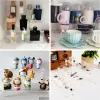 Rack Acrylic Display Riser Shelf Organizer Lagring Rack Holder Stand för nagellack eterisk olja, figurer, parfym, muffin, kosmetik